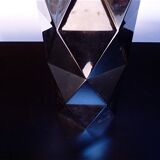 Sculptural Italian chromed metal table lamps, 1960s, Set of 2