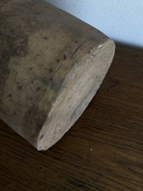 Bouteille penchée de campagne 1950 XL grès brut terre cuite