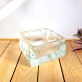 Empty ashtray glass paved pocket