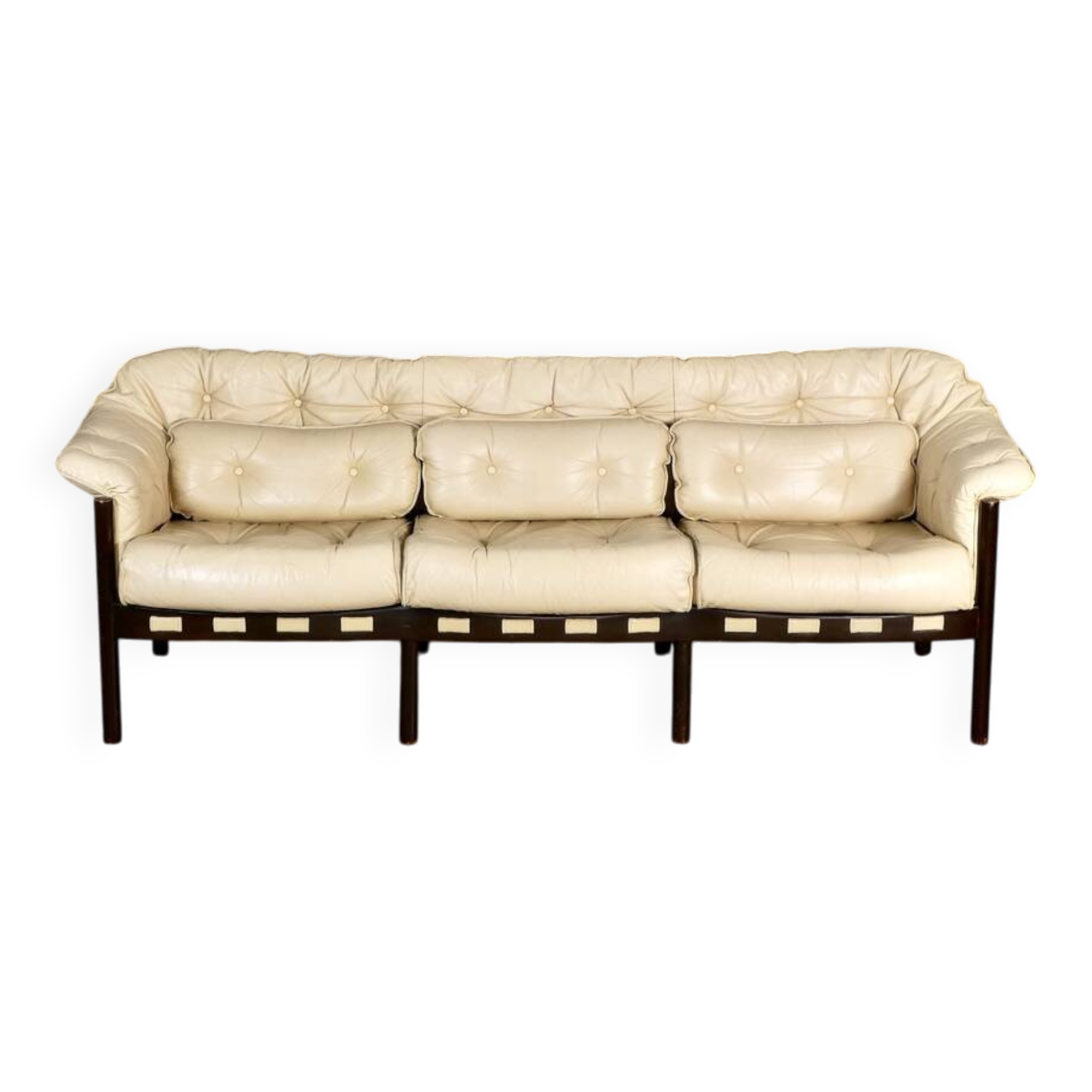 Scandinavian leather sofa by Sven Ellekaer for Coja, 1970