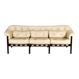 Canapé scandinave en cuir Sven Ellekaer pour Coja, 1970