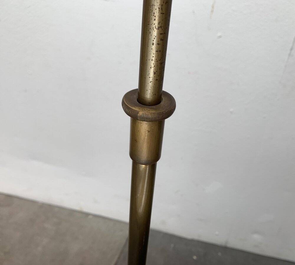 Vintage Hollywood Regency floor lamp in German brass by Florian Schulz.