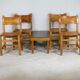 Ensemble de 4 chaises et table basse Maison Regain, France, circa 1970