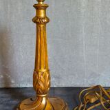Lamp foot turned carved antique patina