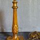 Pied de lampe bois tourné sculpté patiné ancien