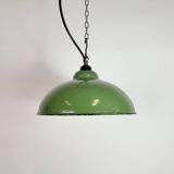 Industrial Green Enamel Factory Pendant Lamp, 1960s