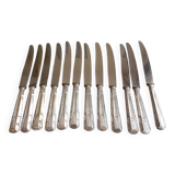 12 silver-plated art deco knives