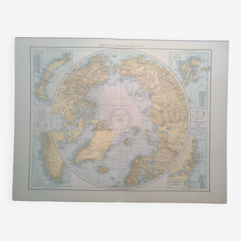 A map from Atlas Richard Andrees year 1887 Nordpolarregion North Pole