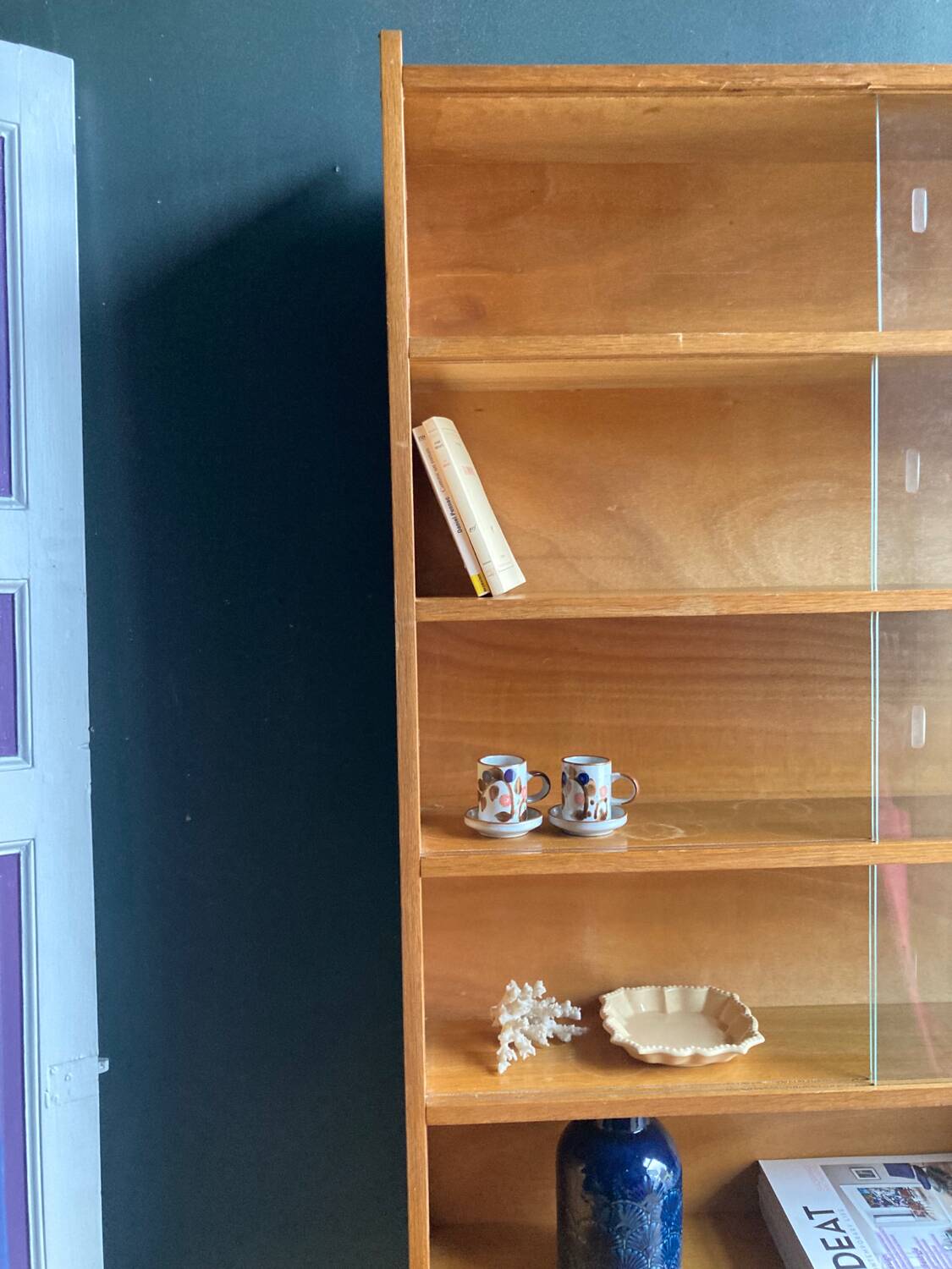 Scandinavian honey glazed bookcase