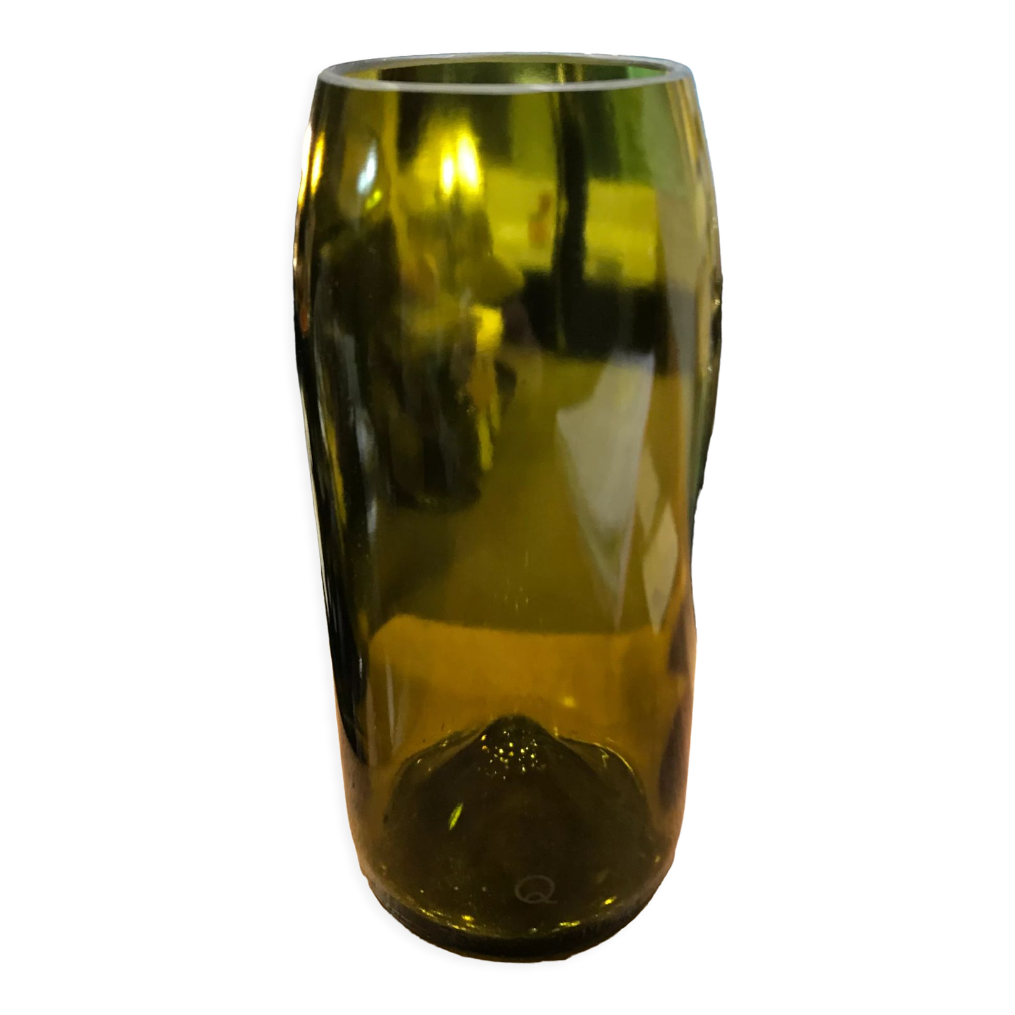 Medium model recycled wine bottle vase