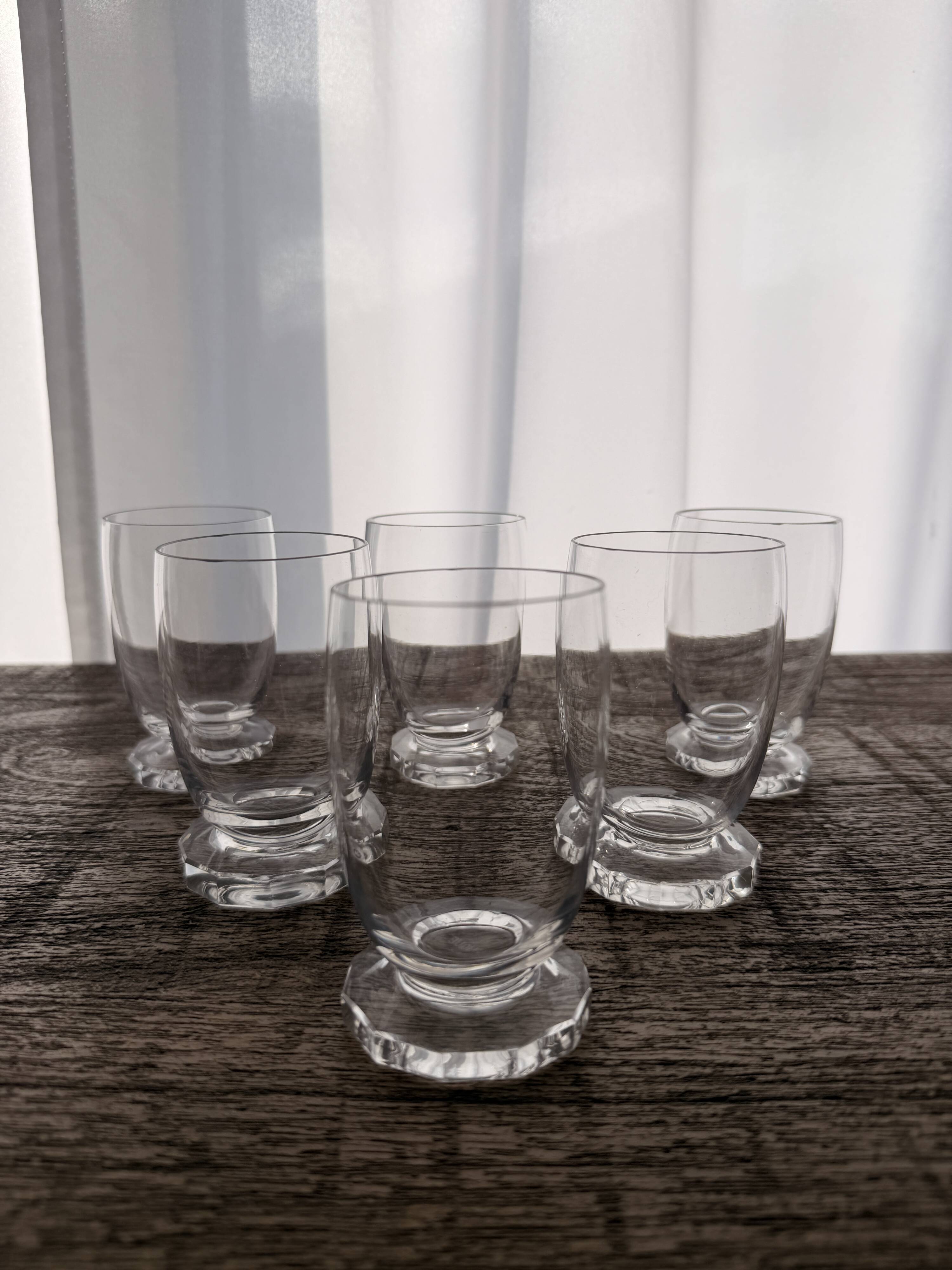 Service 26 Crystal Glass René Lalique France Model Lille Art Deco