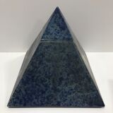 Pyramid-shaped ceramic covered box