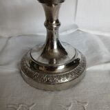 Antique glass and metal fruit bowl