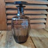 Carafe Bottle in smoked glass Art Deco old vintage dp 082201