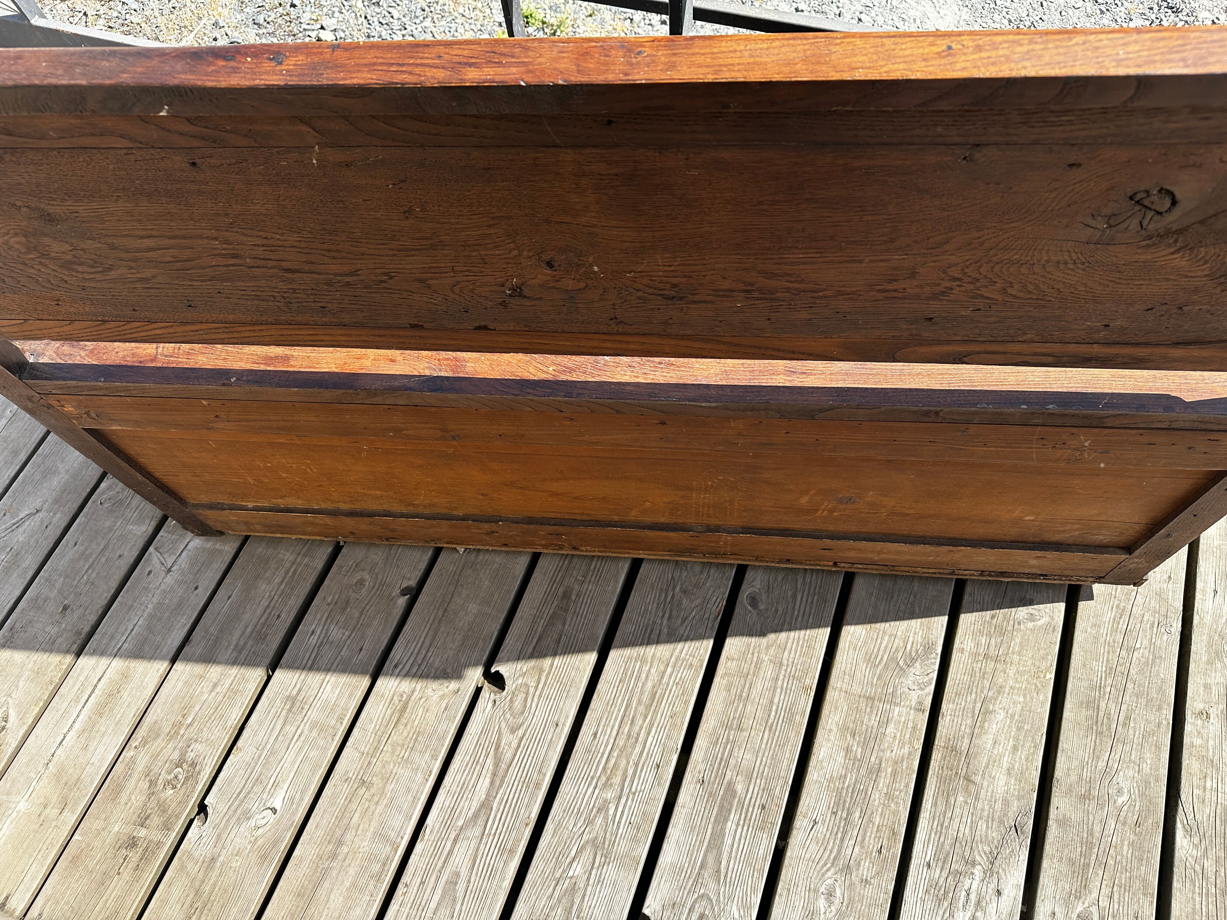 17th Century Oak Chest-Bench