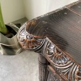 Commode XIXème pin noirci sculpté