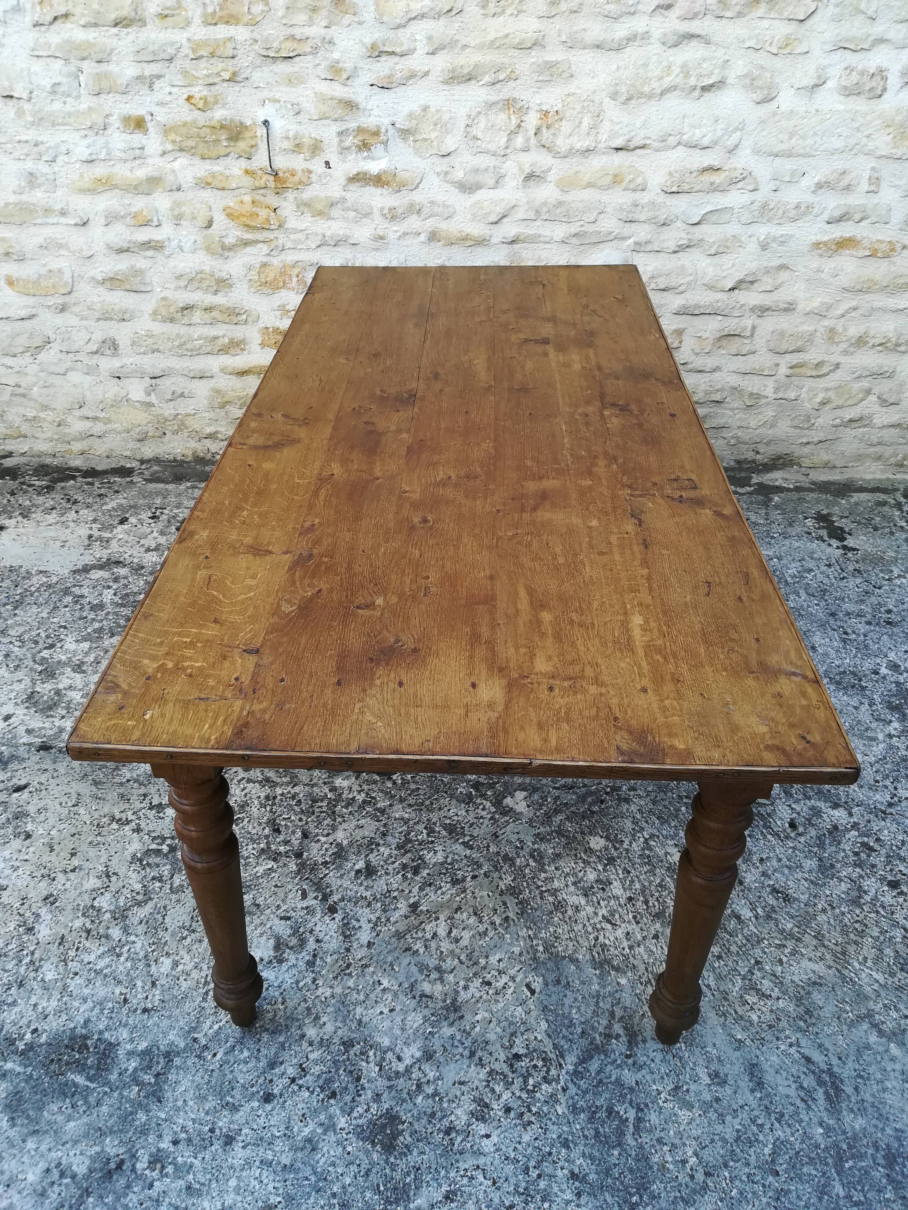 Oak farmhouse table