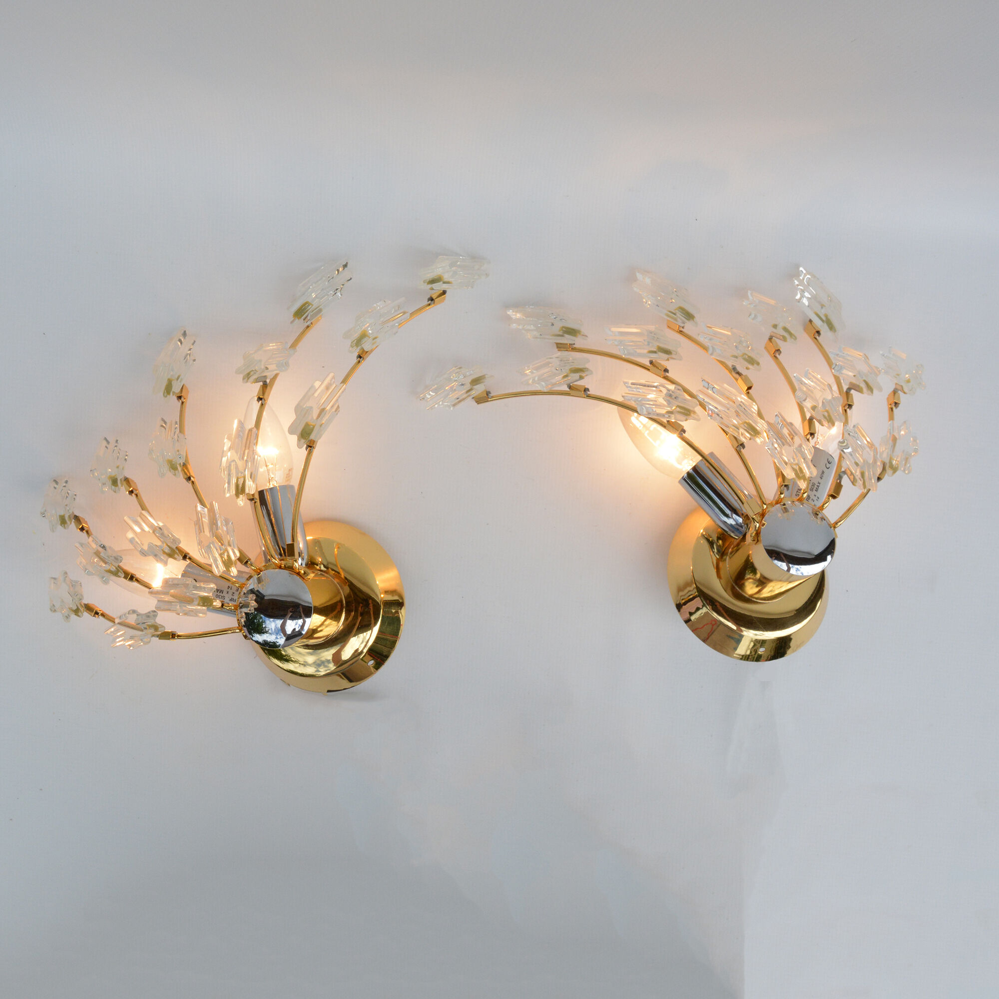 Pair of wall lamps by O. Torlasco Stilkronen, type SI30, Italy, 1970s