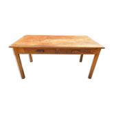 Solid oak desk with 2 drawers 150x75cm