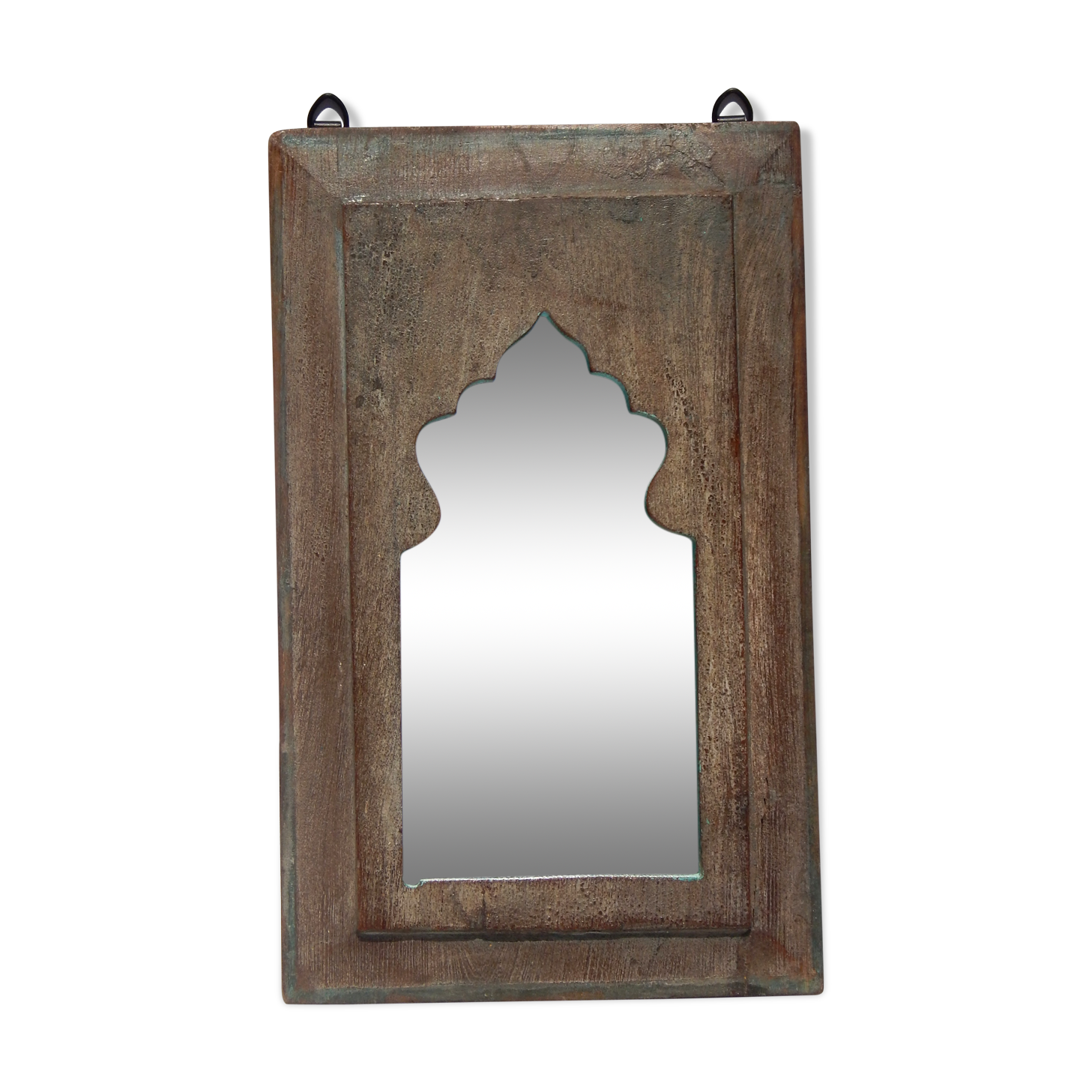 Mirror patine grey teck 27x44cm