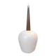 Suspension Louis Kalff  teck et opaline blanche 1950/1960.