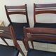 6 vintage teak chairs from the 1960s, Scandinavian Danish.