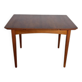 Table à manger scandinave – plateau en placage de teck, extensible