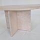 Travertine Coffee or Side Table in Teardrop Shape, Italy 1980s