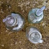 Set of 3 retro glass bottles