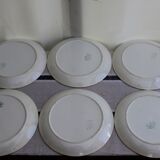 Set of 6 flat ceramic plates