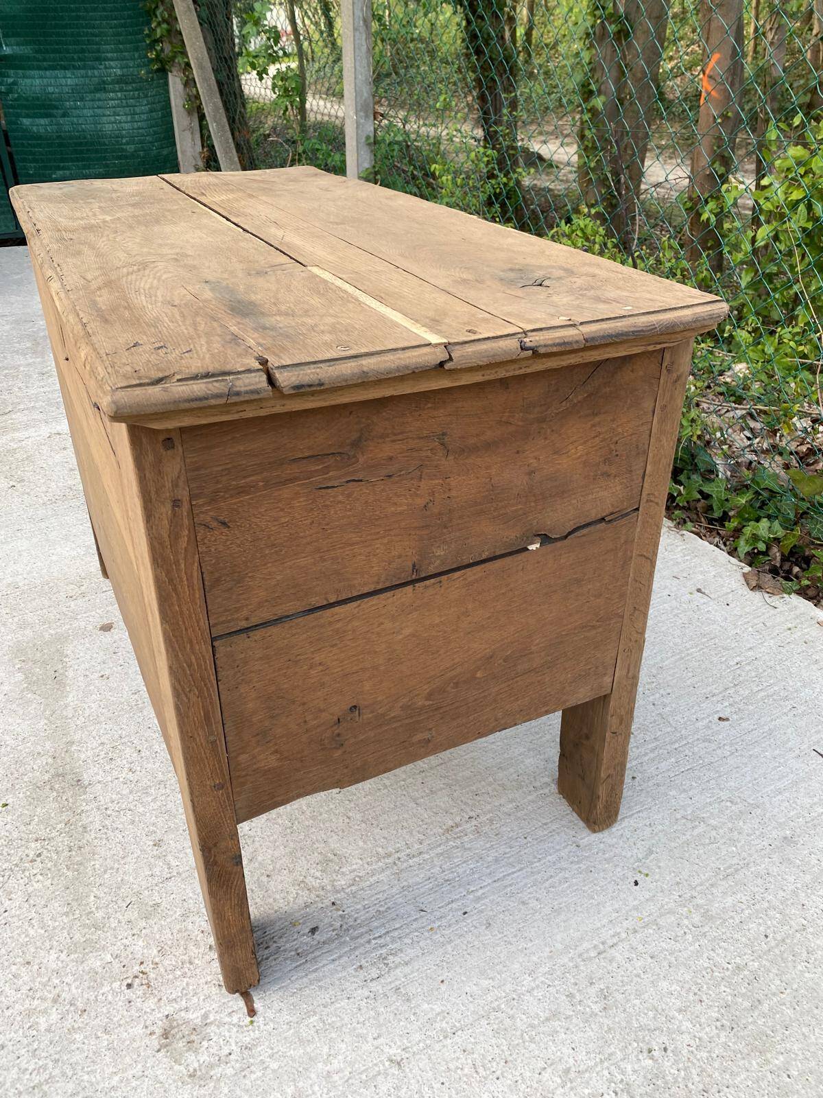 Renovated vintage oak baker's kneading trough