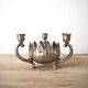 Triple silver plated candle holder