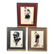 Set of gouache paintings "Actors of Kabuki Theatre".