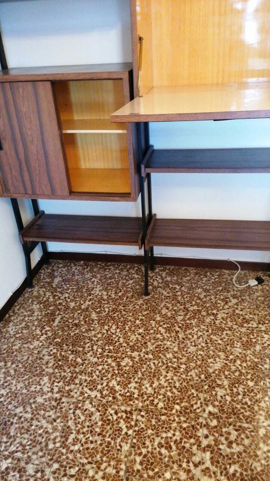 Library shelves of the 60s, Italian rosewood production