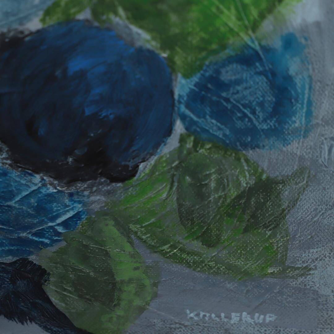 Swedish Oil on Canvas – “Blue Berries” by Martin Kallerup