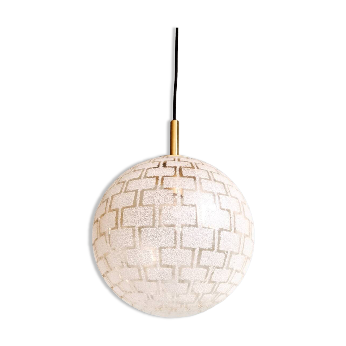 Space Age glass pendant light, 1970s