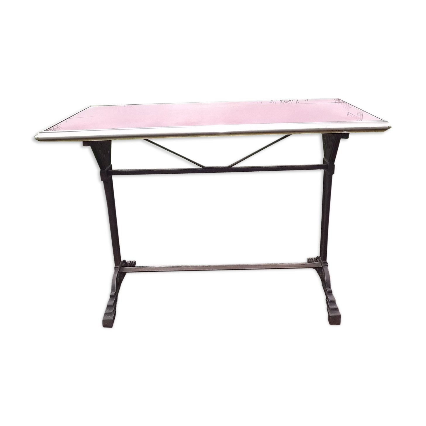 Bistro Art deco cast iron table