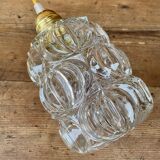 Vintage structured glass pendant globe.