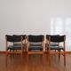 Lot de 6 chaises scandinaves skaï noir