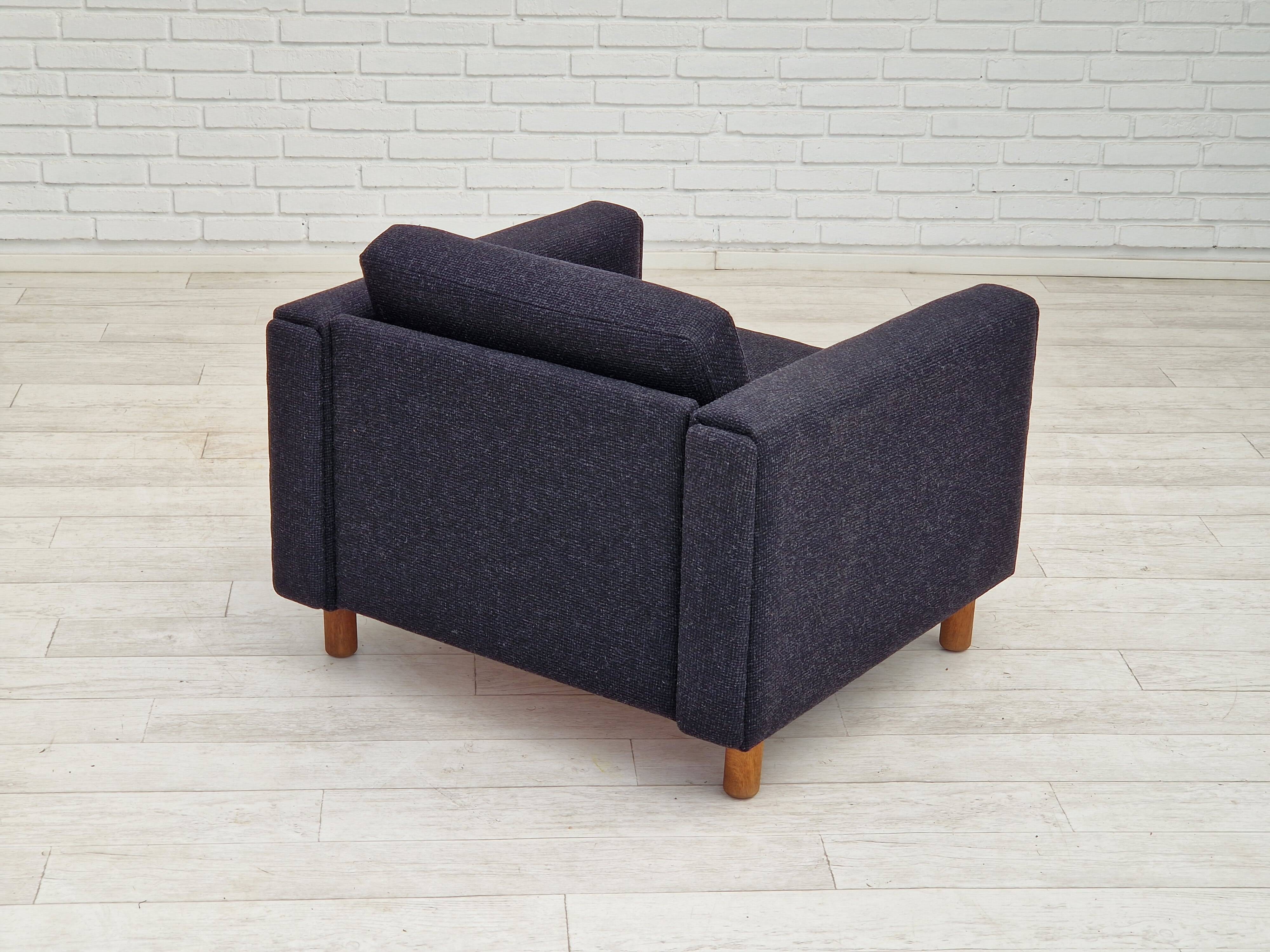 1970s, Danish design by H.J. Wegner, reupholstered armchair, model GE300.