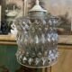 Vintage molded glass pendant lamp