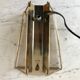 Wall lamp in smoked glass and golden metal 60s