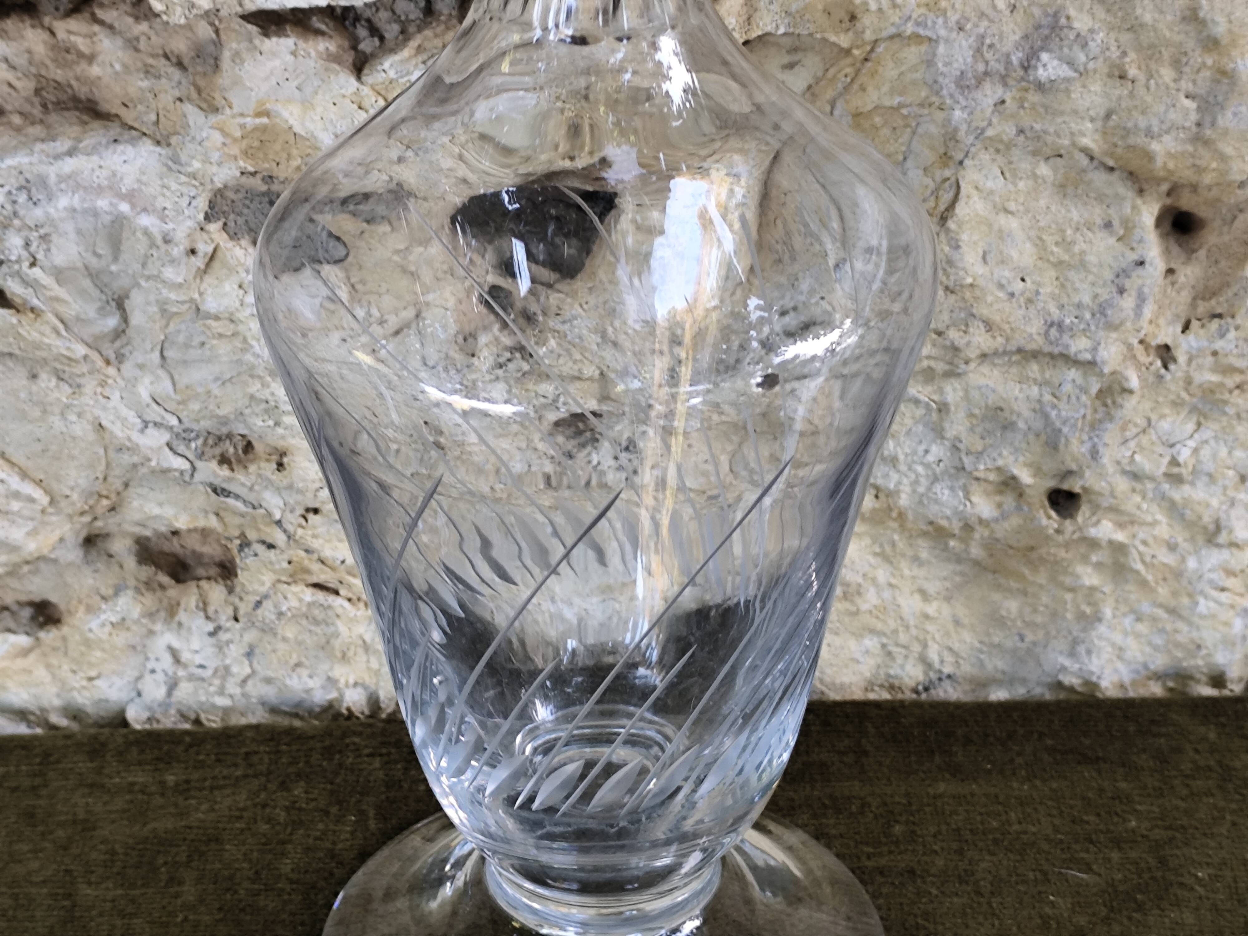 Carafe à eau ou vin en verre vintage