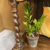 Antique carved wooden jam cupboard, two-part piece of furniture