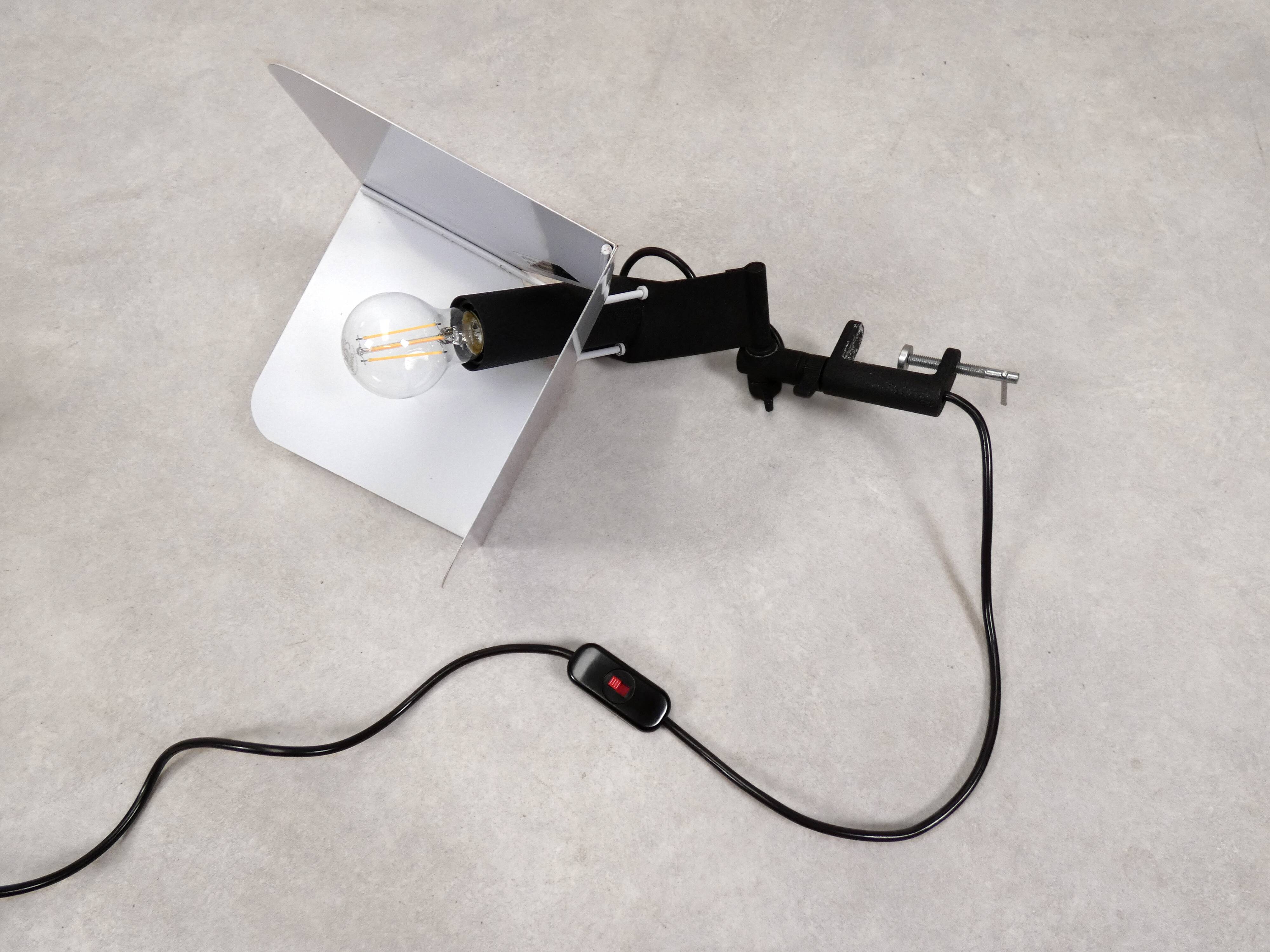 Triedro clip lamp by Joe Colombo for Stilnovo