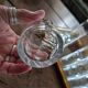6 long drink glasses from the 80s – optical relief