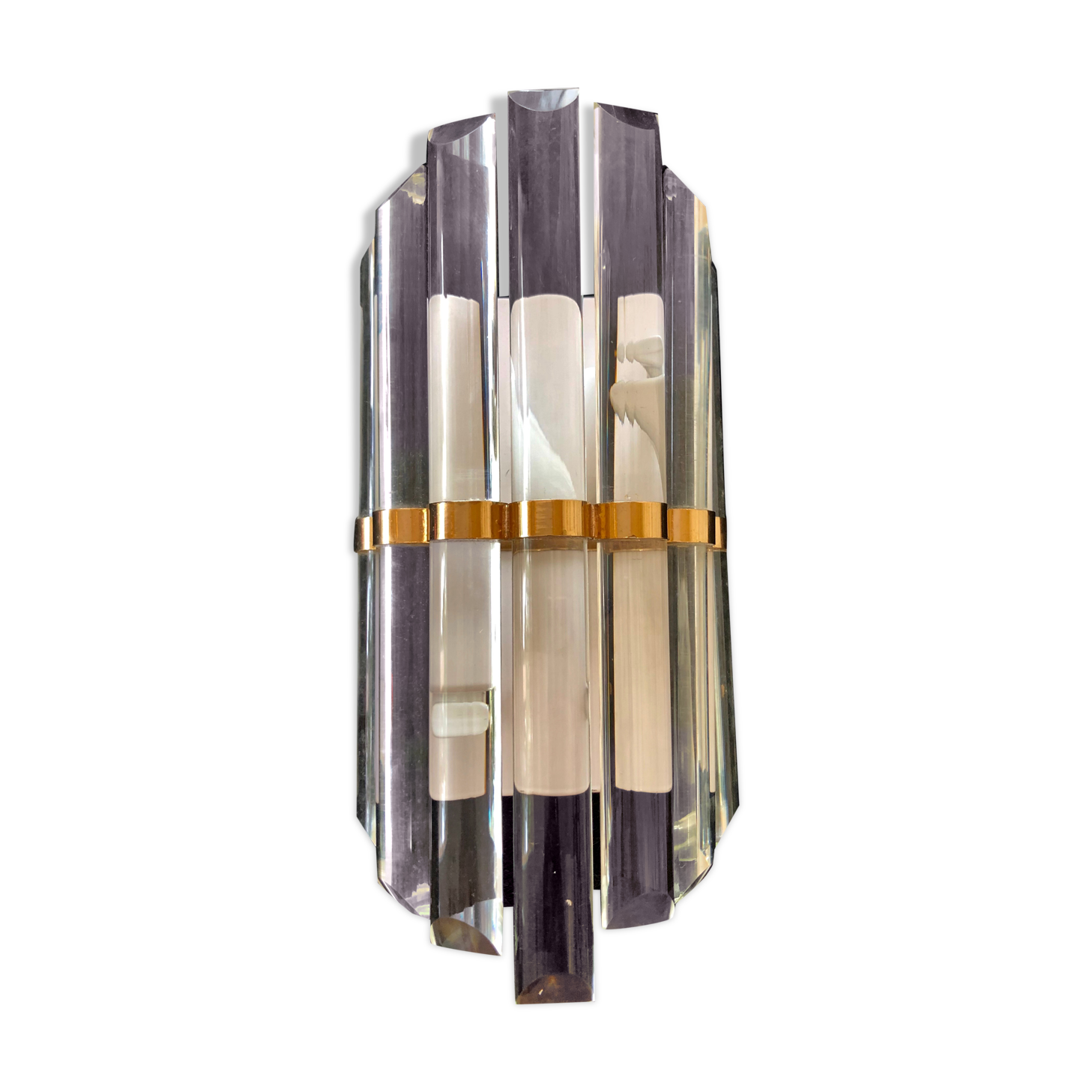 Venini sconce glass and gilded structure