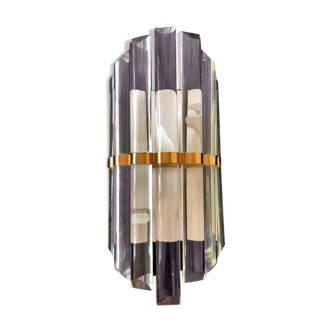 Venini sconce glass and gilded structure