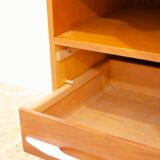 Table de nuit du milieu du siècle entièrement rénovée par Mojmír Požár, années 1960, Tchécoslovaquie