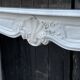 Louis XV style fireplace in grey and white Carrara marble circa 1980